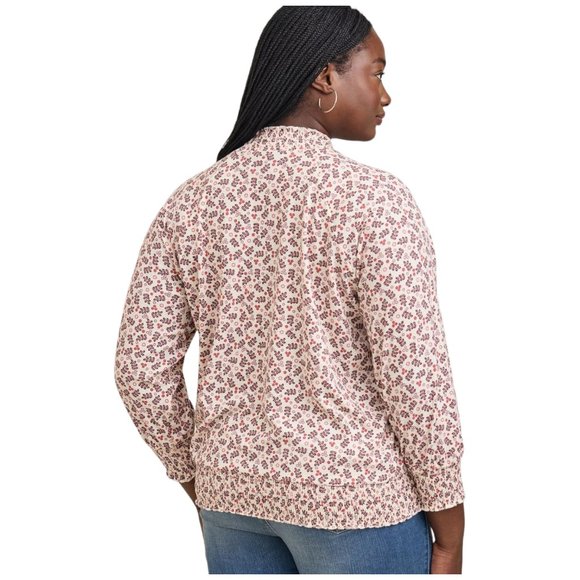 TORRID Sizes L, 1X, 3X, 4X, 5X, 6X -Choker Neck Smocked Bottom Top NEW - Picture 5 of 6